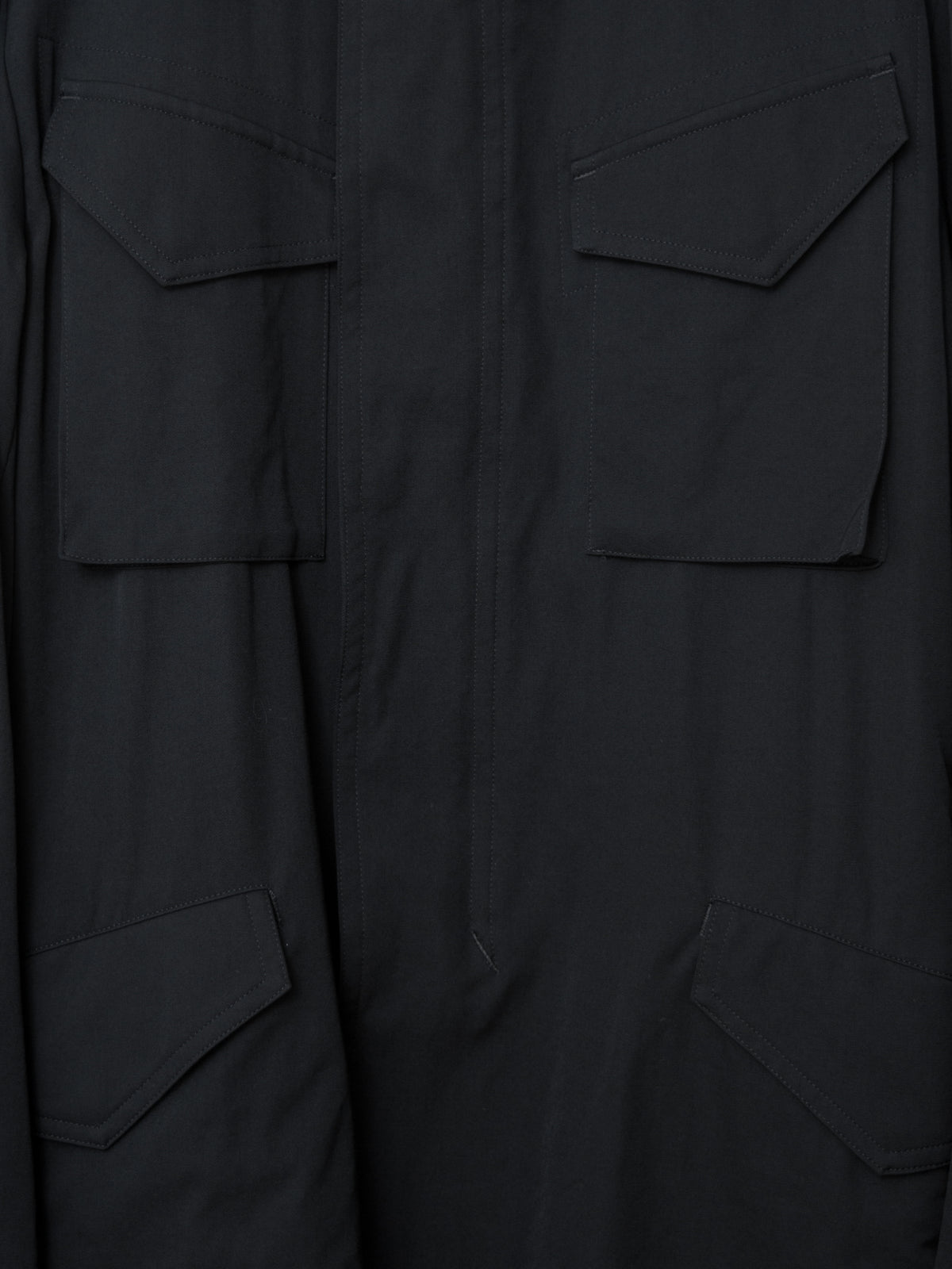 S/S 09 Silk Hooded M-65 Jacket Black