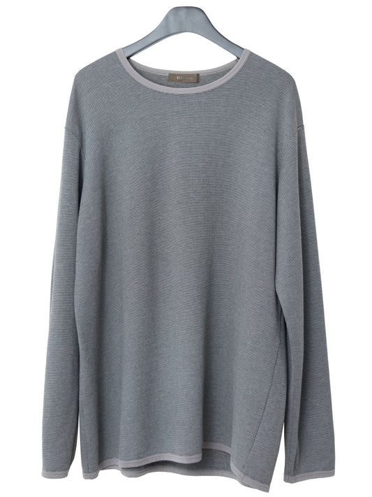 micro stripe longsleeve grey ∙ cotton poly ∙ one size