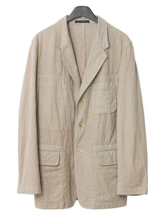 garment dyed tailored jacket tea ∙ cotton ∙ large