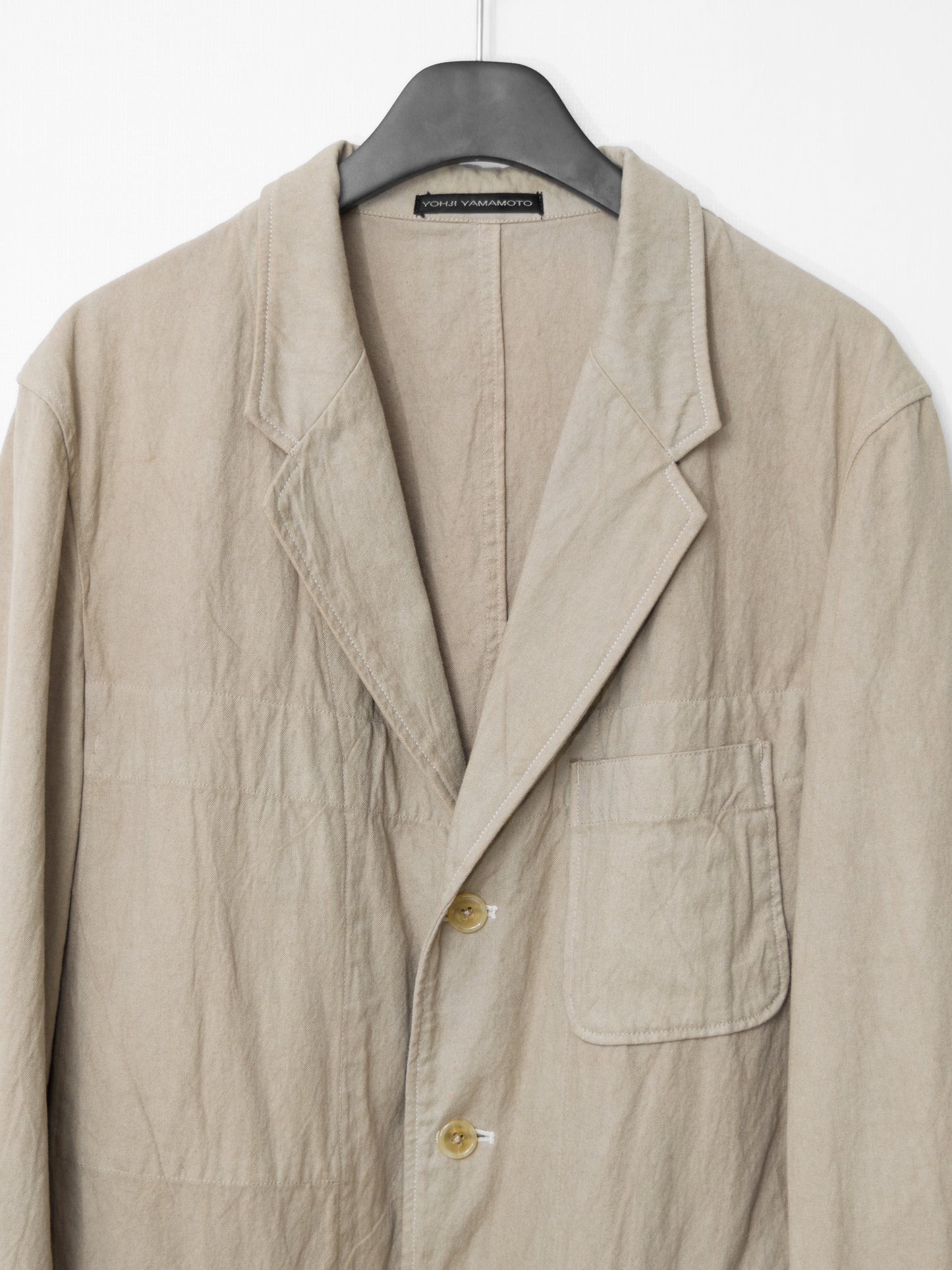 garment dyed tailored jacket tea ∙ cotton ∙ large