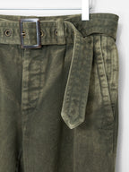 A/W 06 Garment Dyed Belted Field Pants Olive