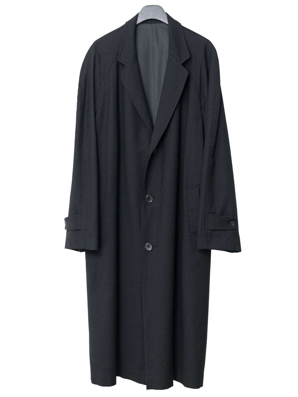Raglan Sleeve Coat Black