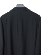 Raglan Sleeve Coat Black