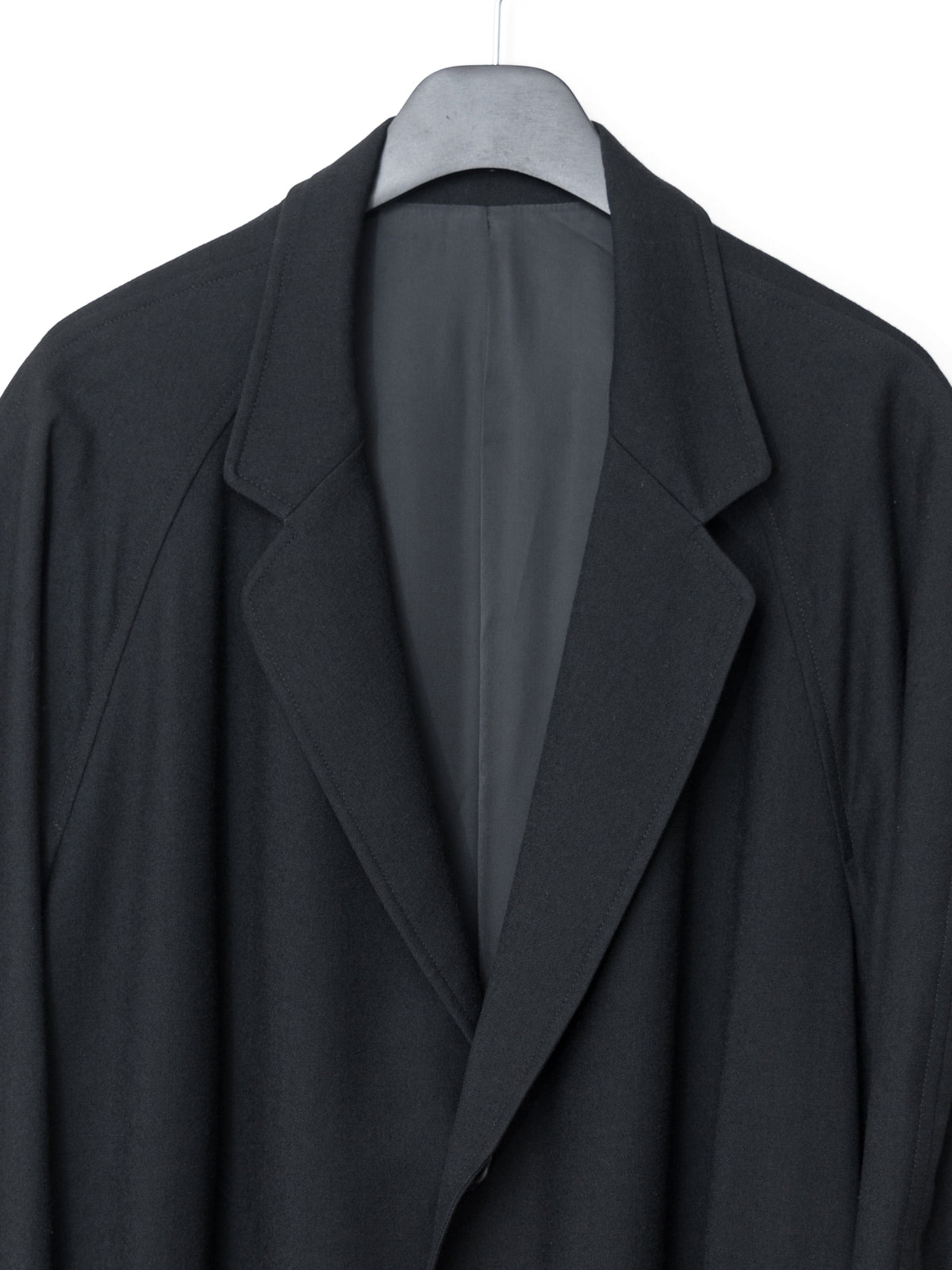 Raglan Sleeve Coat Black