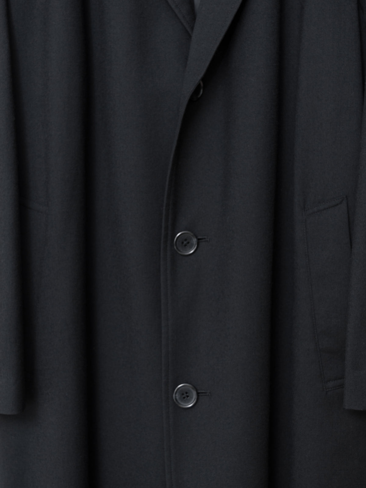 Raglan Sleeve Coat Black