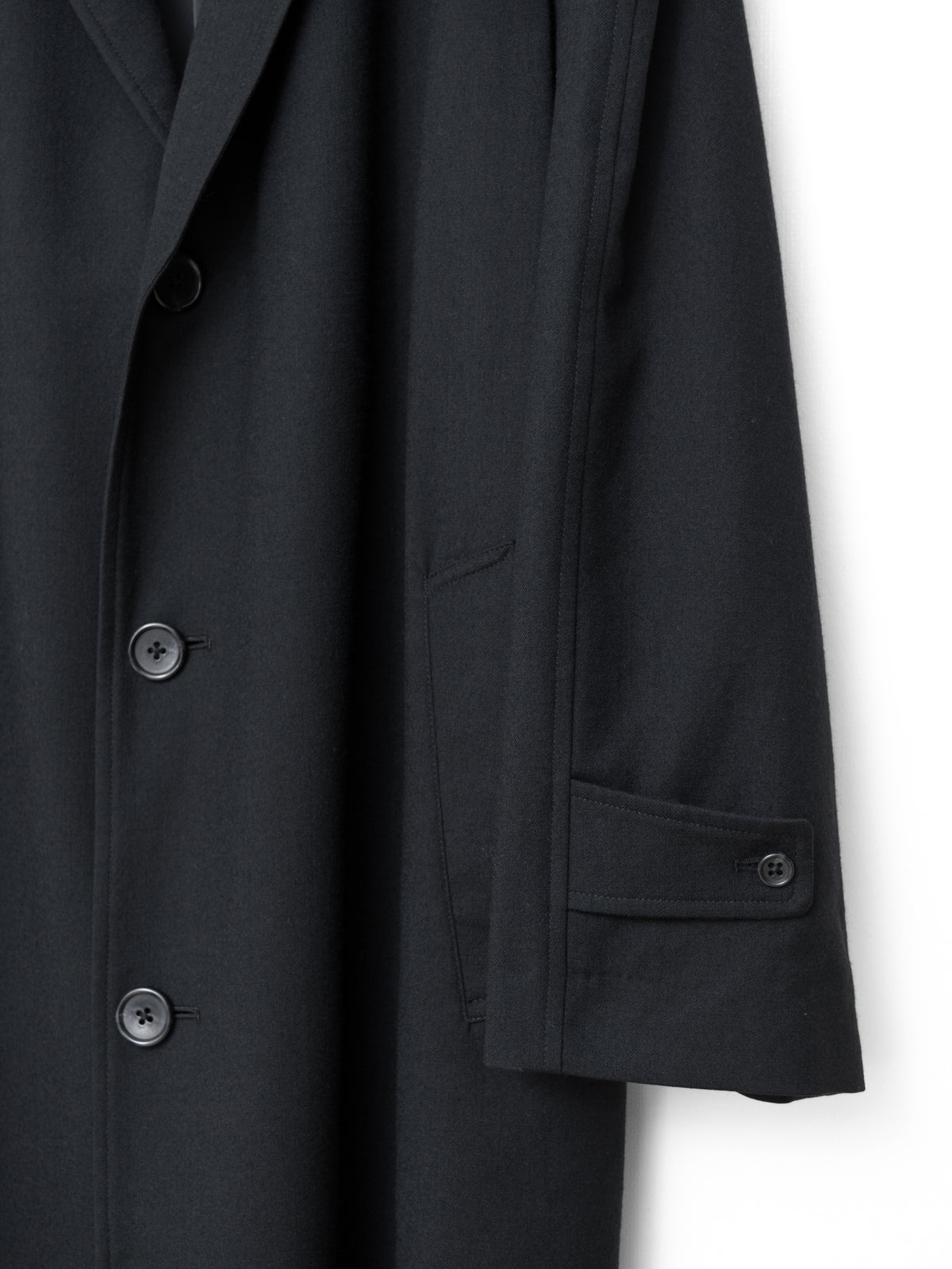 Raglan Sleeve Coat Black