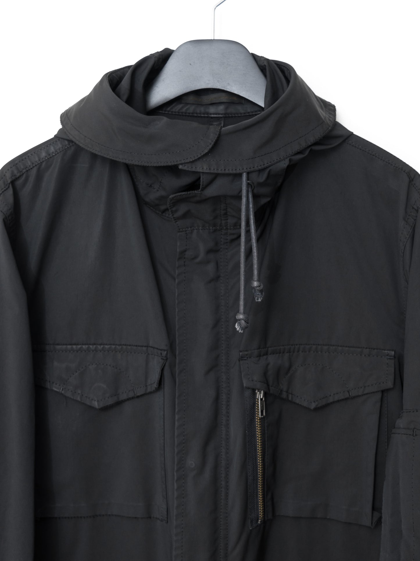a/w 07 m-65 fishtail parka black ∙ poly nylon ∙ medium