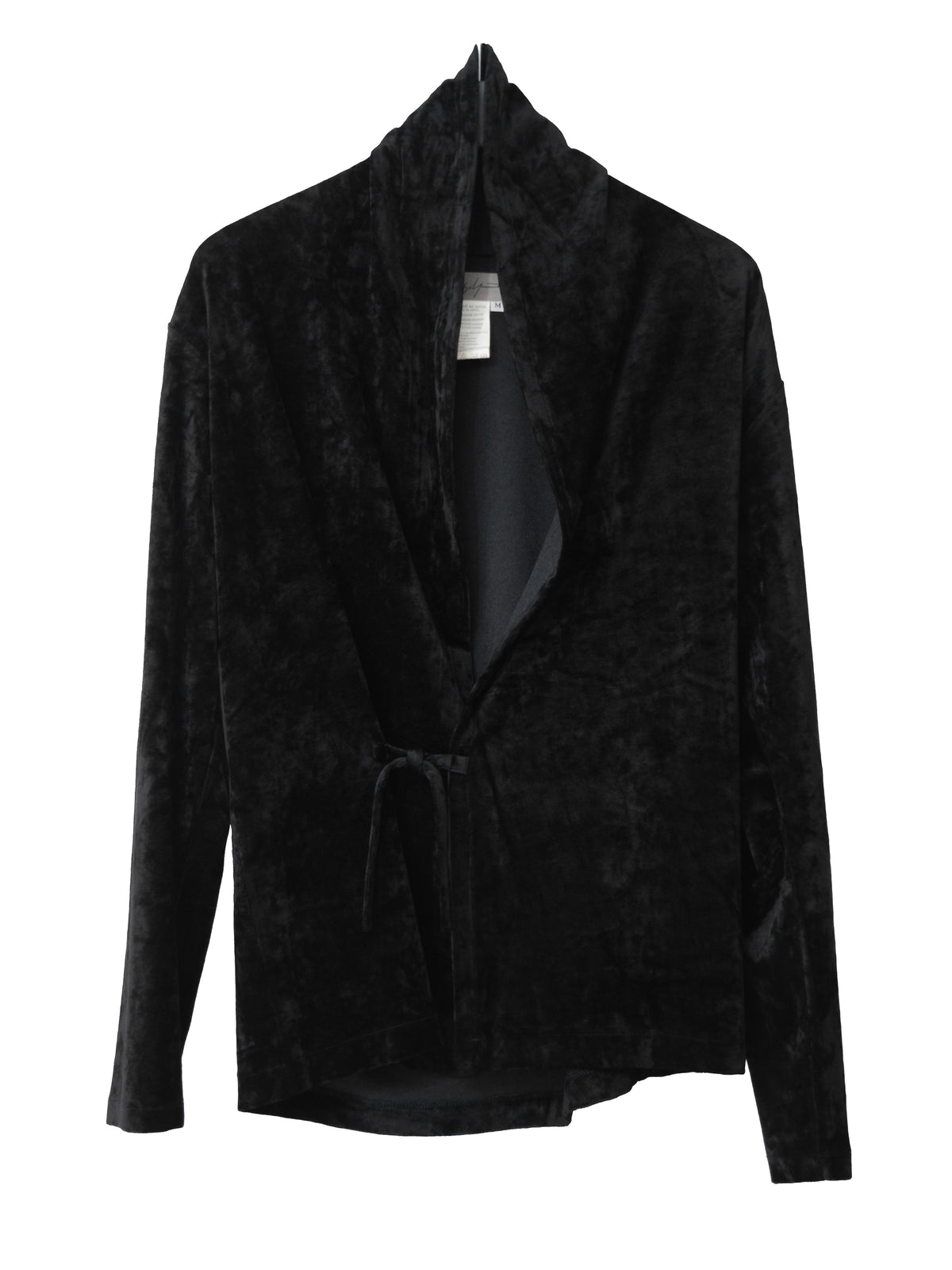 A/W 95 Shawl Collar Tie Cardigan Black
