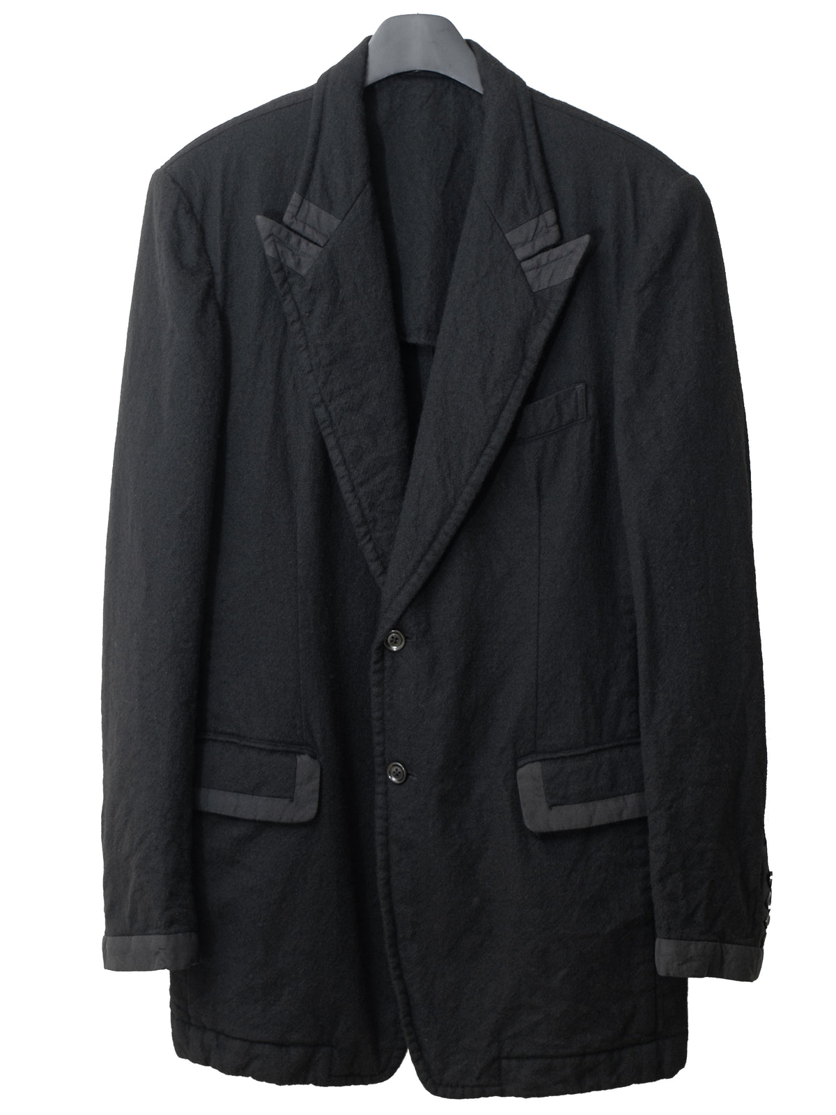 A/W 03 Peak Lapel Tailored Jacket Black
