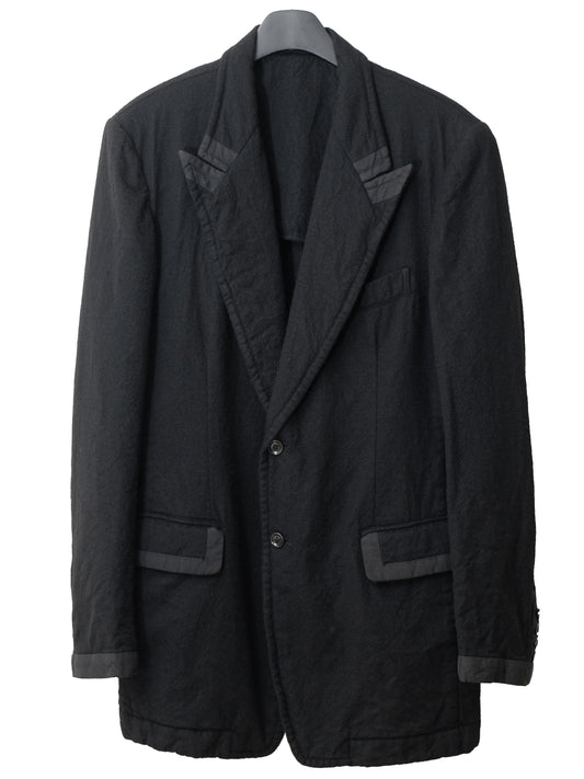 a/w 03 peak lapel tailored jacket black ∙ wool ∙ sample