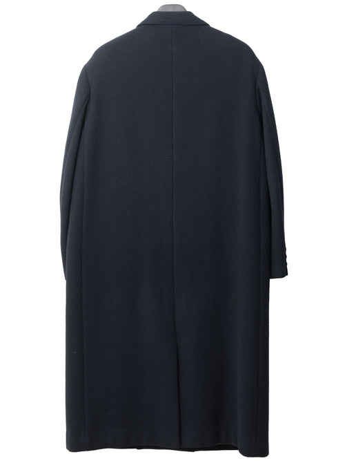 '80s Double Breasted Coat Navy