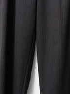 Double Pleat Pinstripe Trousers Coffee