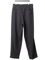 Double Pleat Pinstripe Trousers Coffee