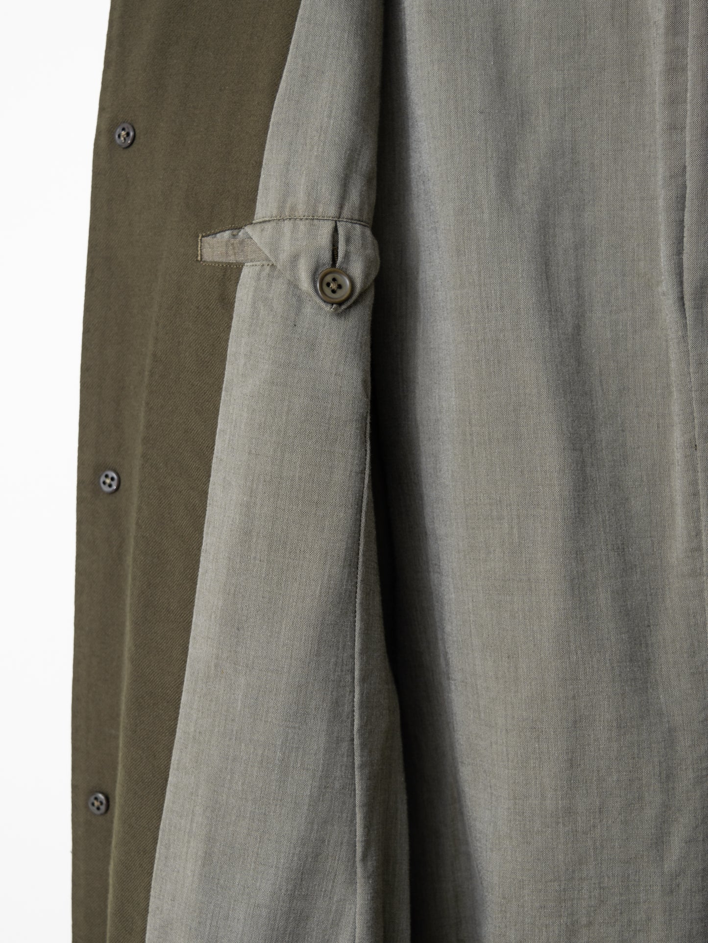 a/w 98 garment dyed mink collar half coat brown ∙ wool gabardine ∙ medium