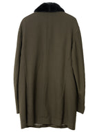 A/W 98 Garment Dyed Mink Collar Half Coat Brown