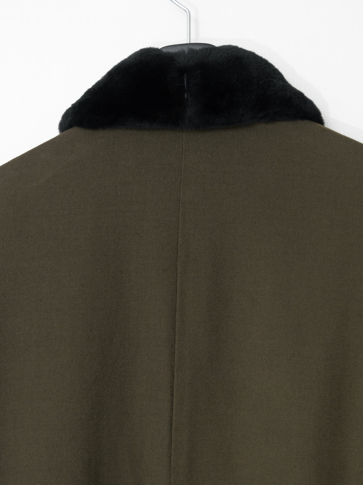 A/W 98 Garment Dyed Mink Collar Half Coat Brown