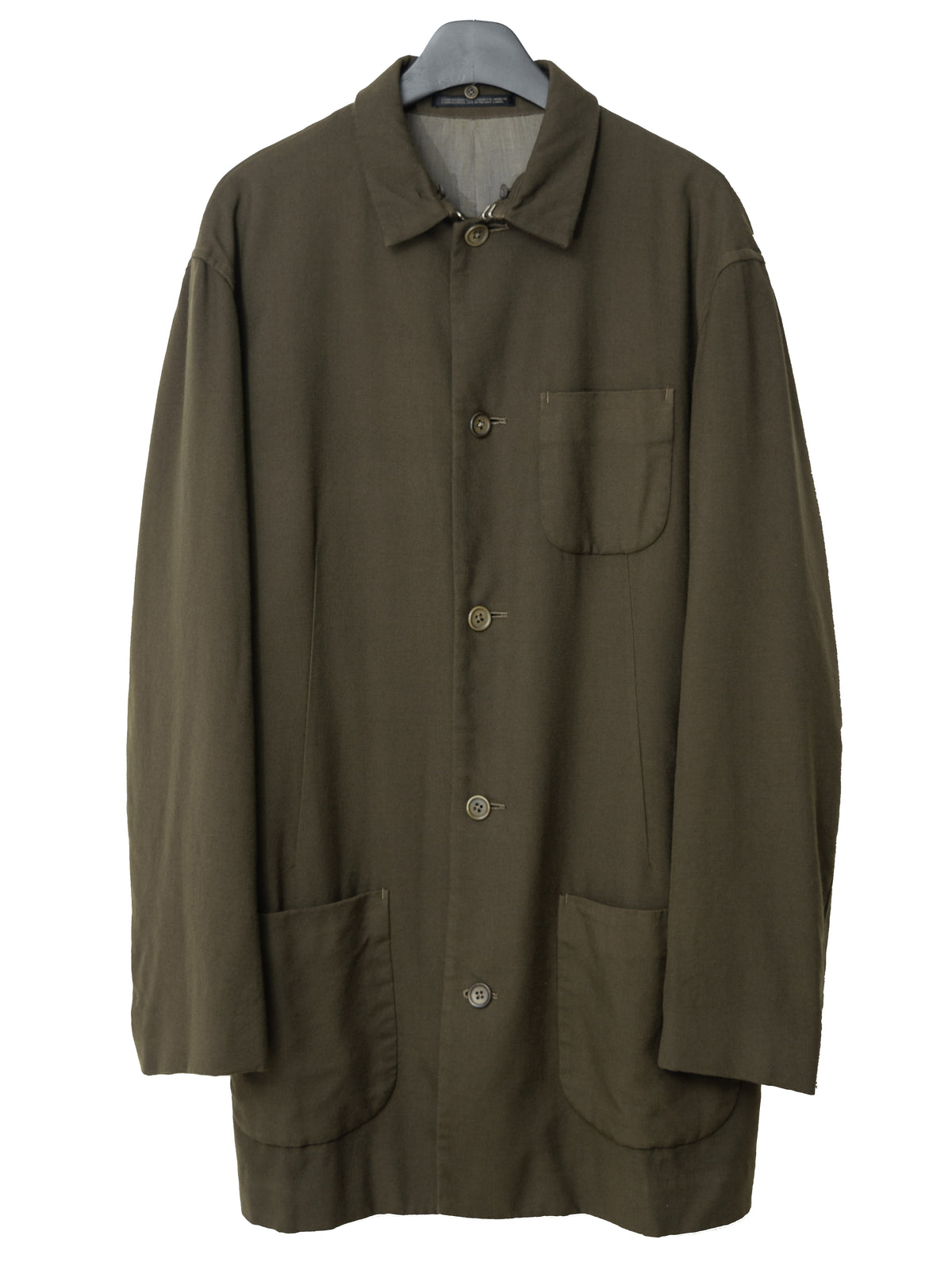 A/W 98 Garment Dyed Mink Collar Half Coat Brown