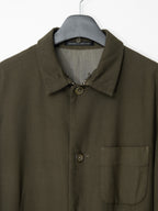 A/W 98 Garment Dyed Mink Collar Half Coat Brown