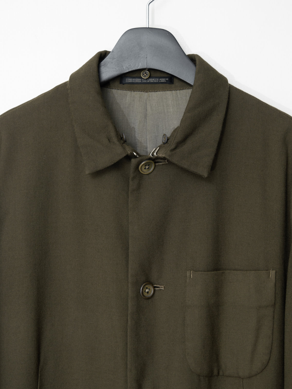 A/W 98 Garment Dyed Mink Collar Half Coat Brown