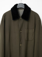 A/W 98 Garment Dyed Mink Collar Half Coat Brown