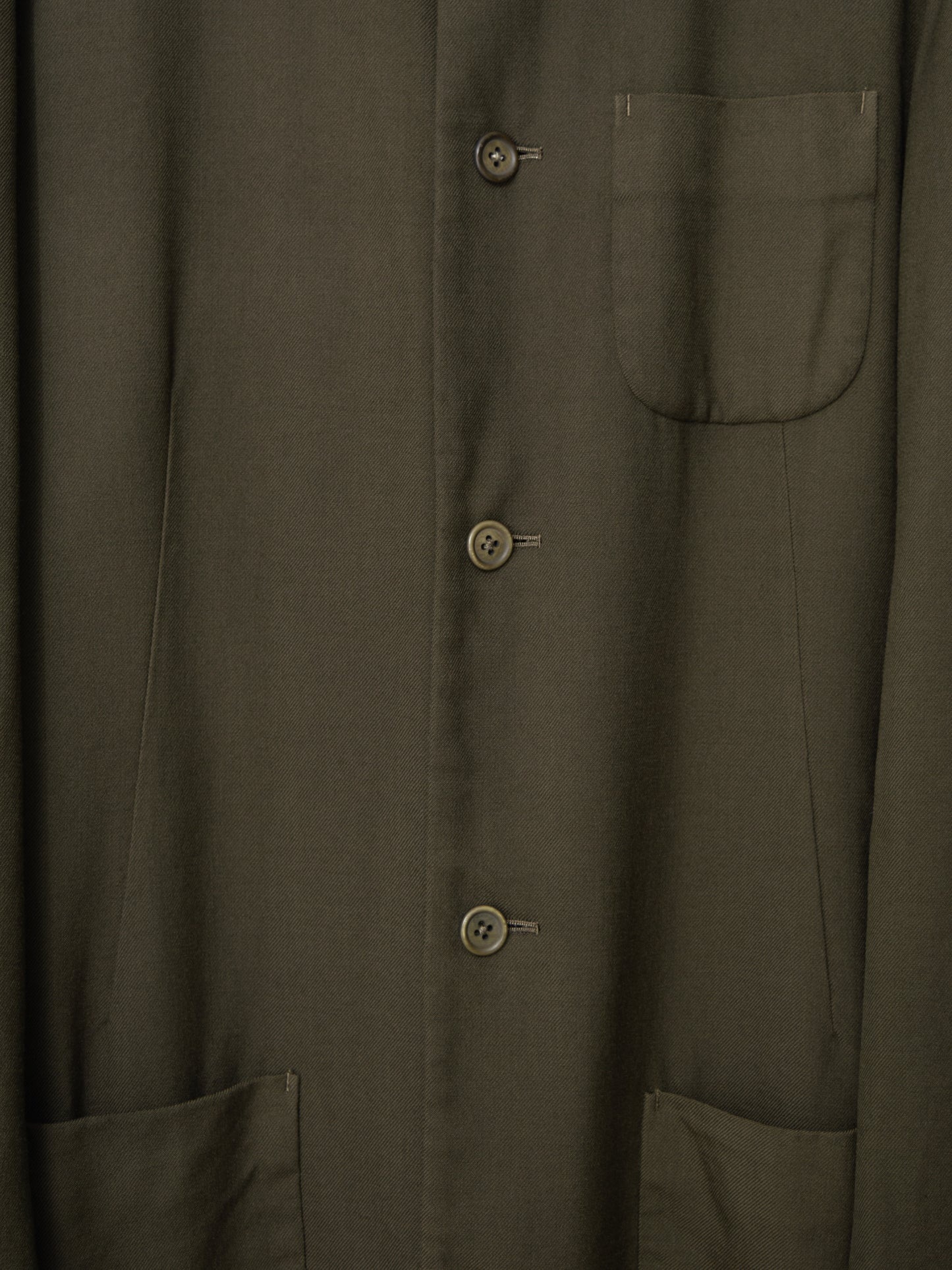 a/w 98 garment dyed mink collar half coat brown ∙ wool gabardine ∙ medium