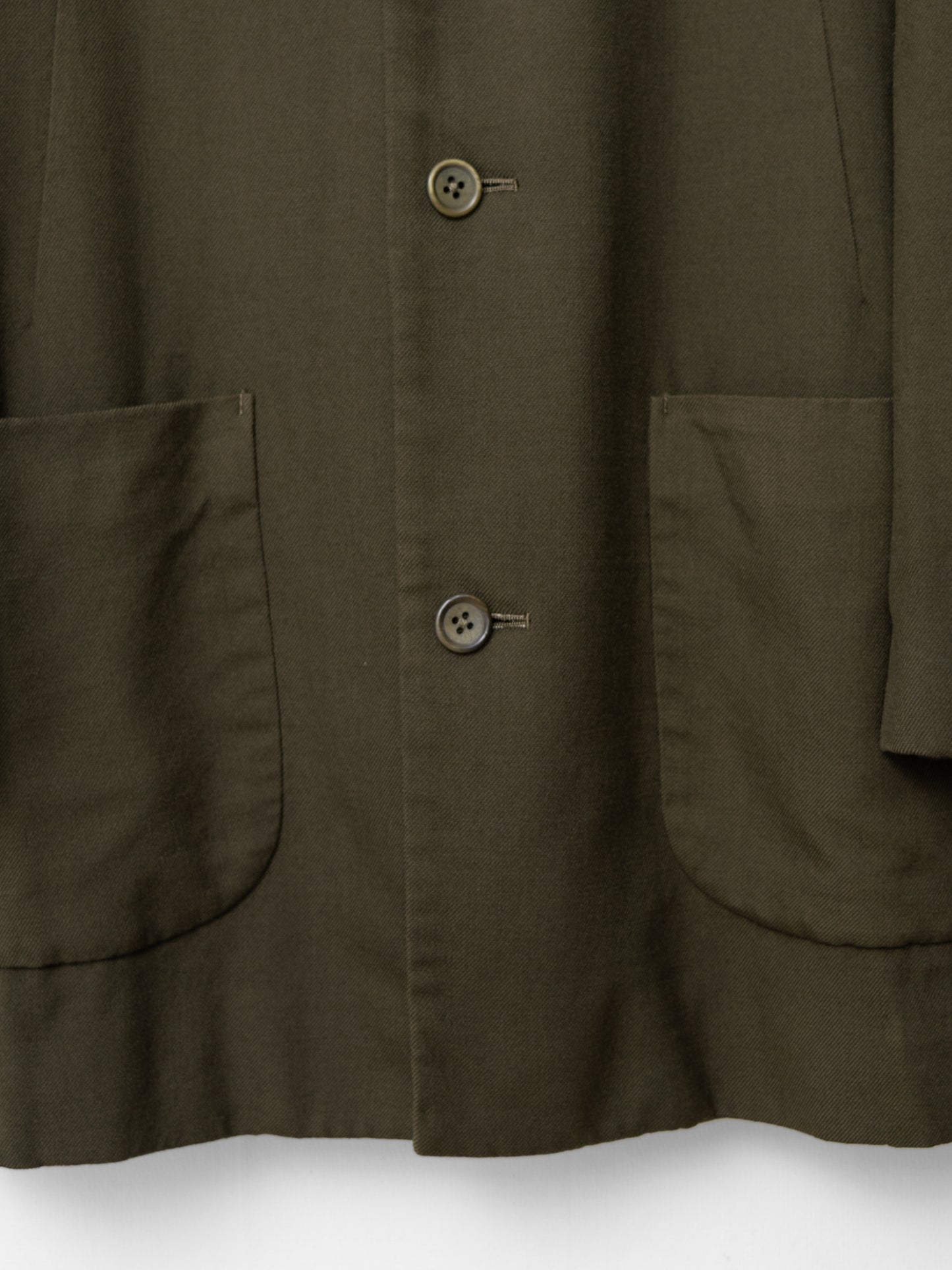 a/w 98 garment dyed mink collar half coat brown ∙ wool gabardine ∙ medium