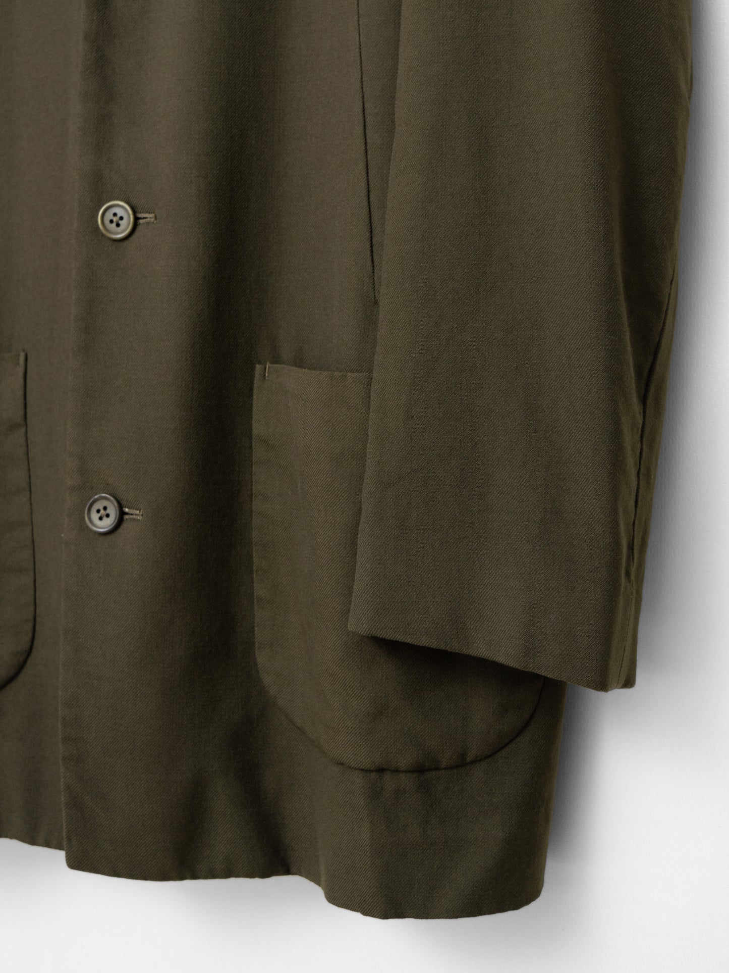 a/w 98 garment dyed mink collar half coat brown ∙ wool gabardine ∙ medium