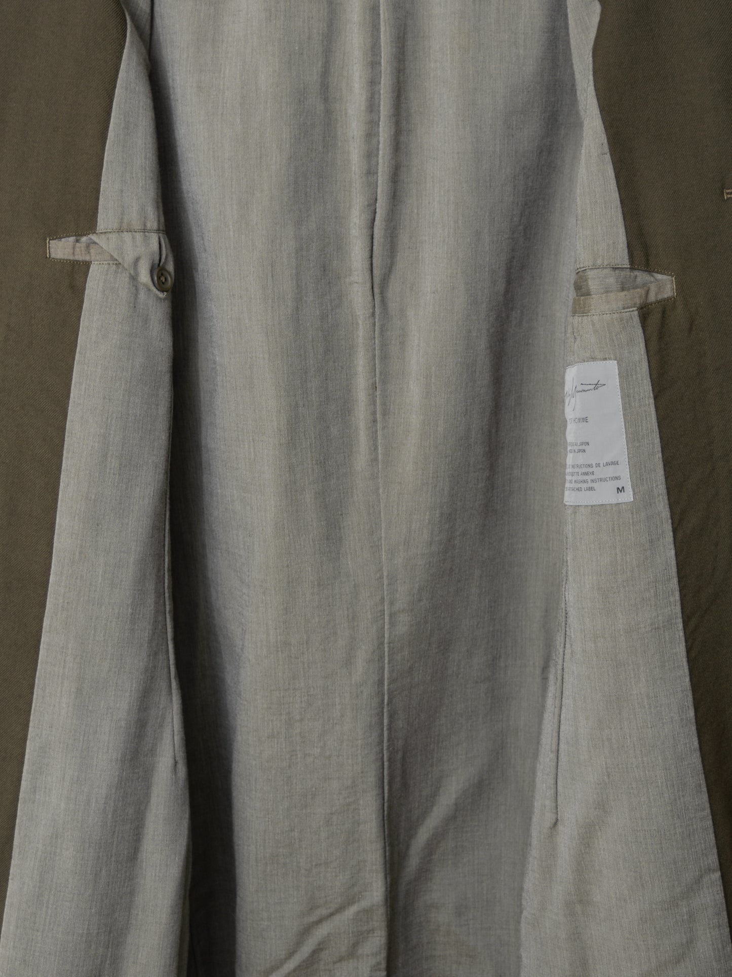 a/w 98 garment dyed mink collar half coat brown ∙ wool gabardine ∙ medium