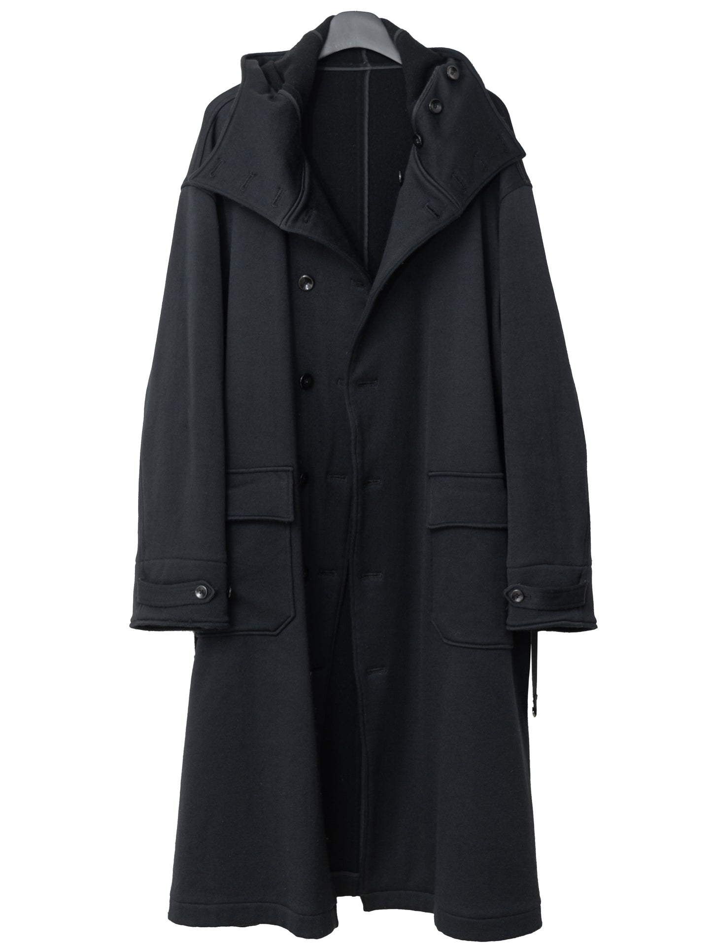 mountain parka black ∙ nylon wool ∙ large