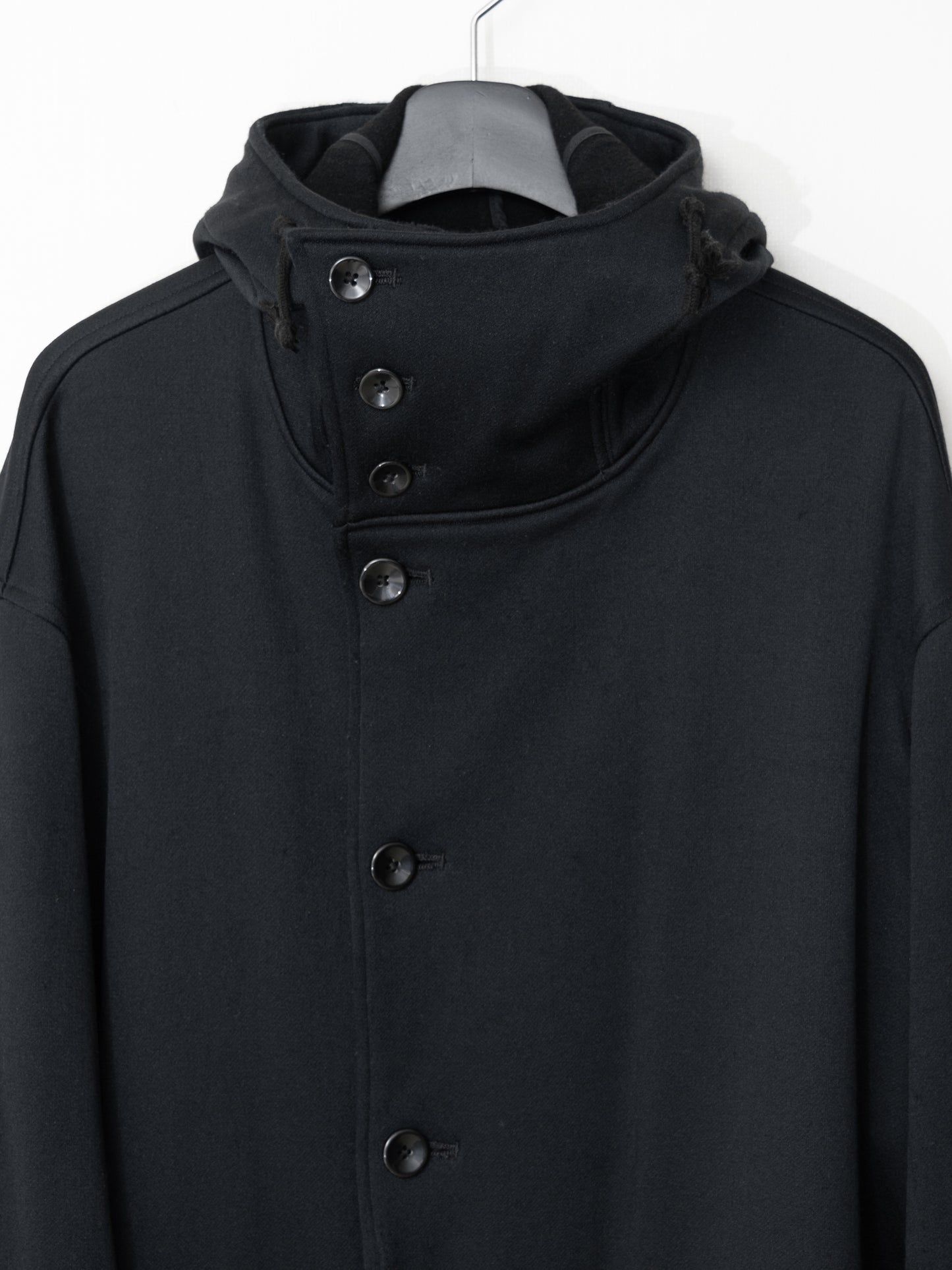 mountain parka black ∙ nylon wool ∙ large