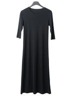 Half Sleeve Jersey Dress Black