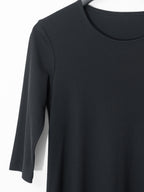 Half Sleeve Jersey Dress Black
