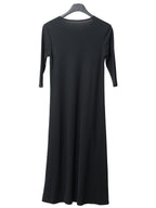 Half Sleeve Jersey Dress Black