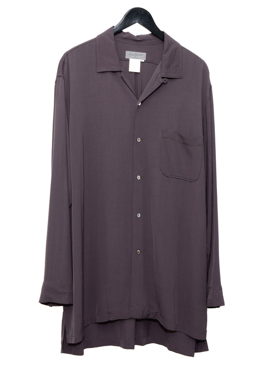 open collar shirt plum ∙ rayon ∙ medium