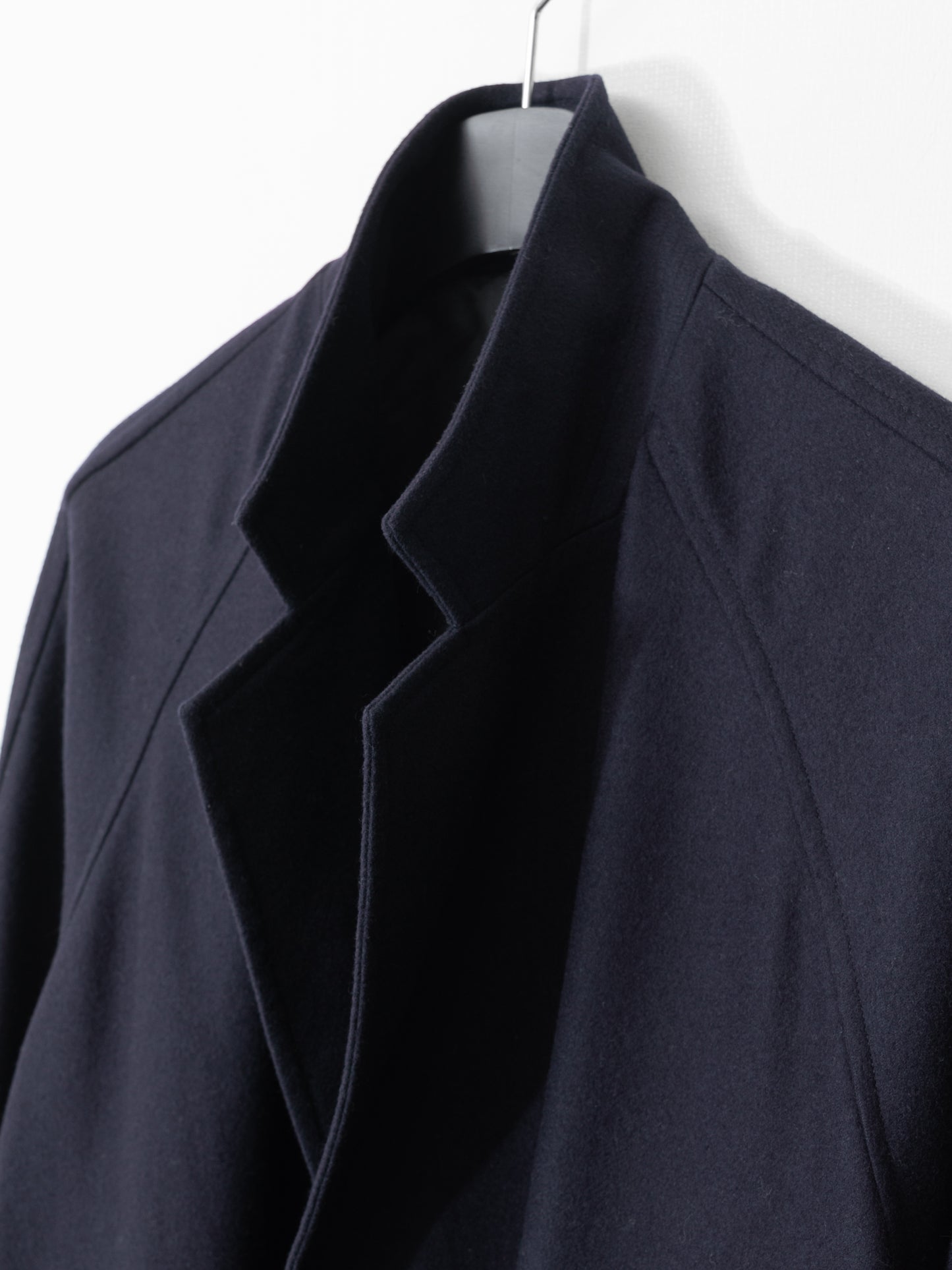 raglan sleeve coat navy ∙ melton wool nylon ∙ one size