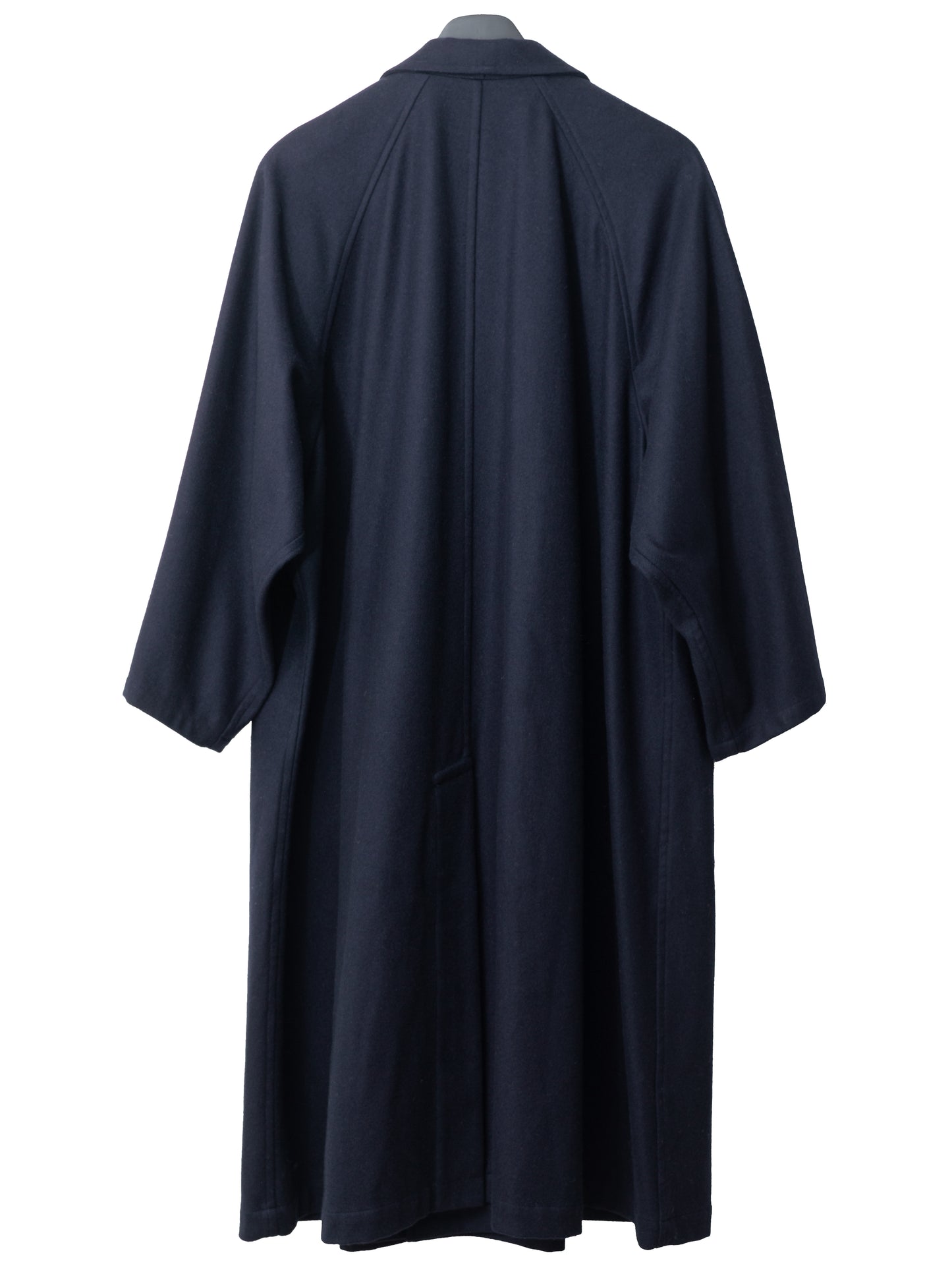 raglan sleeve coat navy ∙ melton wool nylon ∙ one size