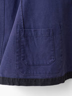 Stonewashed Coverall Jacket Eggplant
