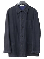 Stonewashed Coverall Jacket Eggplant
