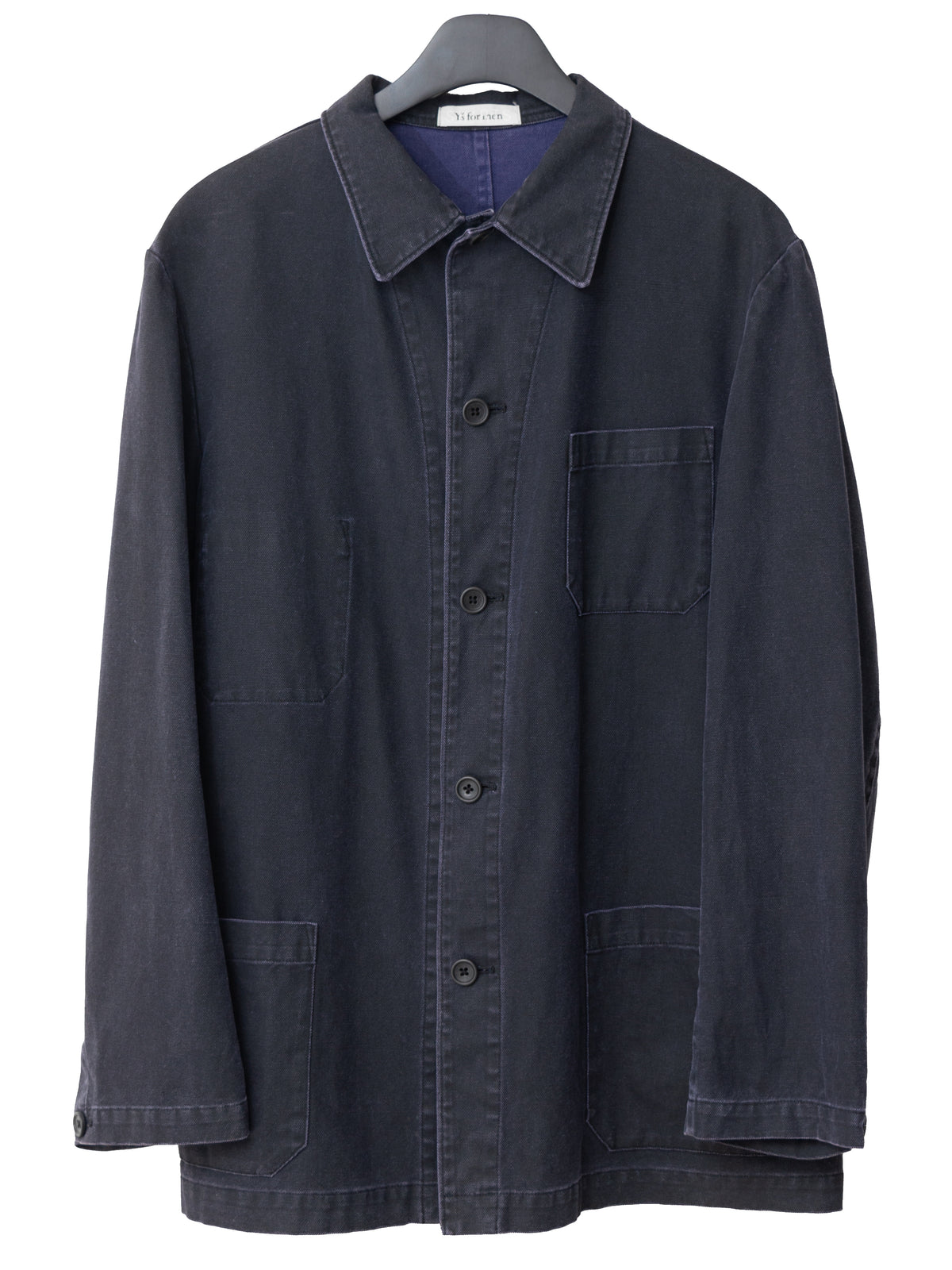 Stonewashed Coverall Jacket Eggplant
