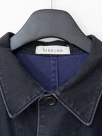 Stonewashed Coverall Jacket Eggplant