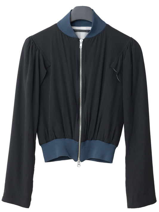s/s 02 zip front blouson ∙ silk ∙ small