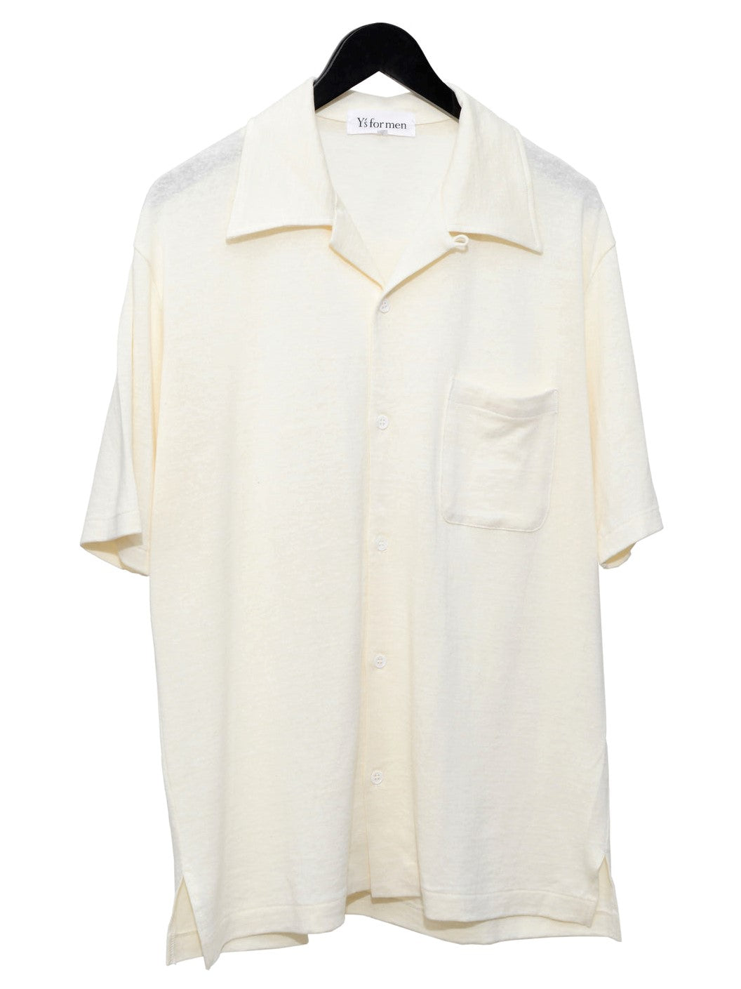 open collar shirt ivory ∙ cotton linen ∙ medium
