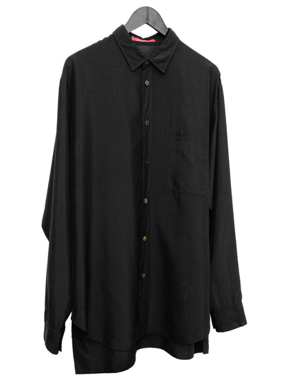 relaxed shirt black ∙ silk ∙ one size