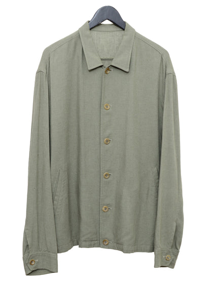 button front blouson sage ∙ rayon linen ∙ large