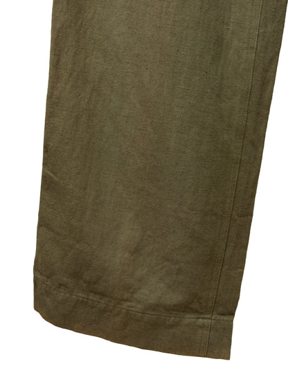 military pants olive drab ∙ linen cotton ∙ small