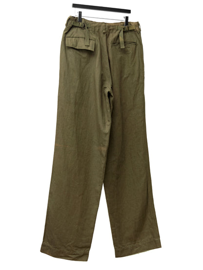 military pants olive drab ∙ linen cotton ∙ small