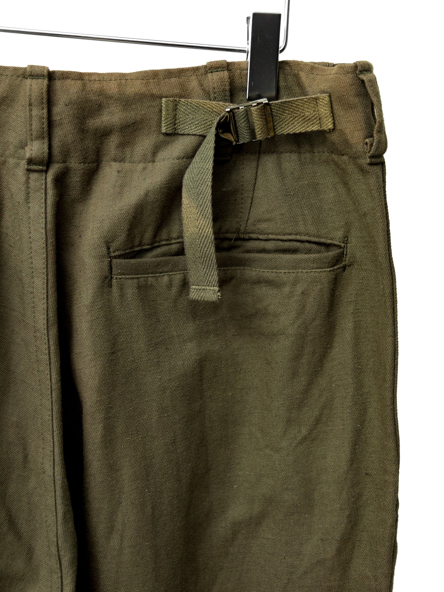 military pants olive drab ∙ linen cotton ∙ small