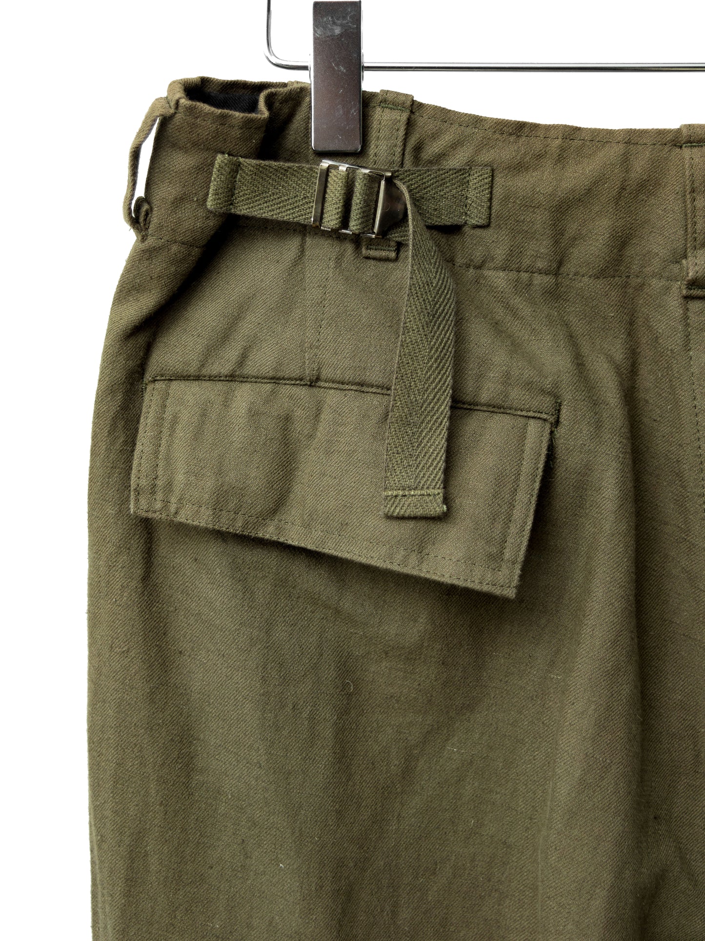 military pants olive drab ∙ linen cotton ∙ small