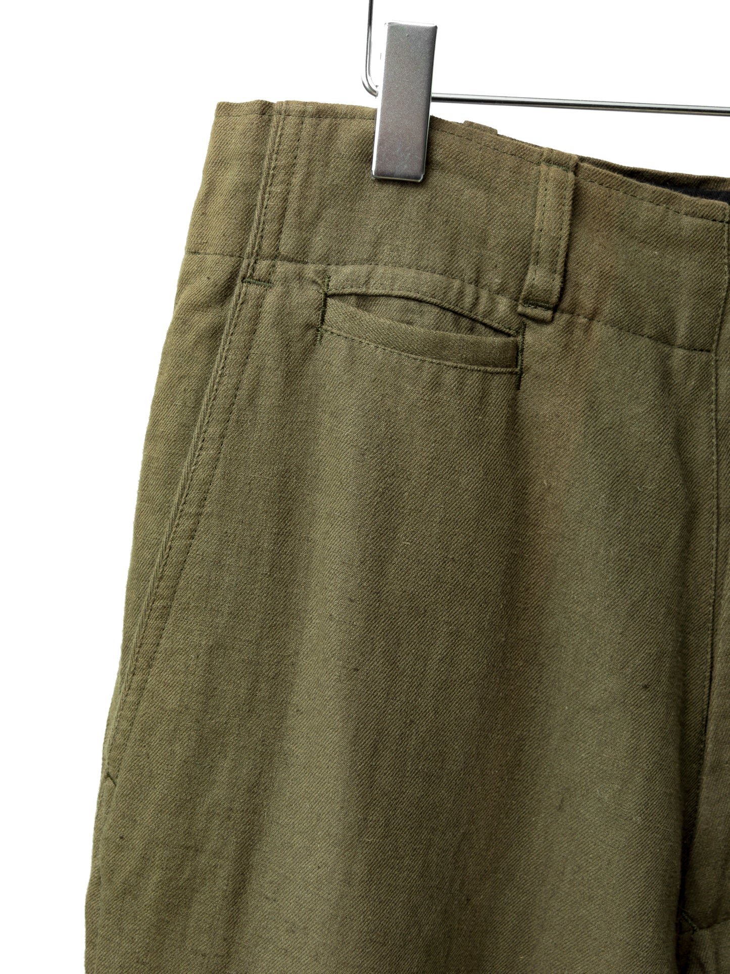 military pants olive drab ∙ linen cotton ∙ small