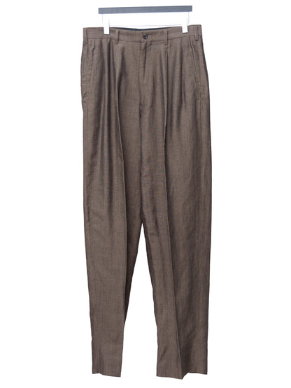 double pleat trousers bark ∙ linen wool rayon nylon ∙ small